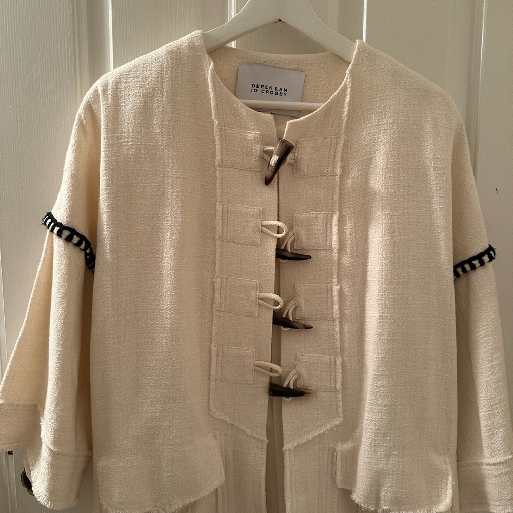 Derek Lam Cream Jacket with Toggle Details. Gorgeous, unique piece. Never worn.